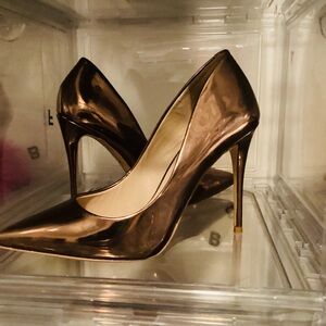 Aldo Shiny Bronze Heels